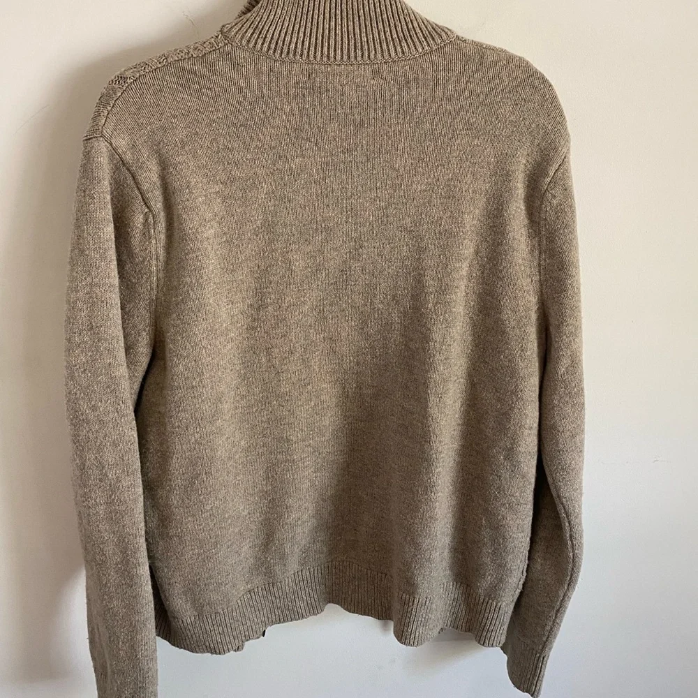 Banana Republic Men's Tan Zip-Up Sweater‎ Grandpacore Fisherman Preppy